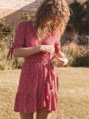 Auguste The Label Wrap Mini Dress US 4